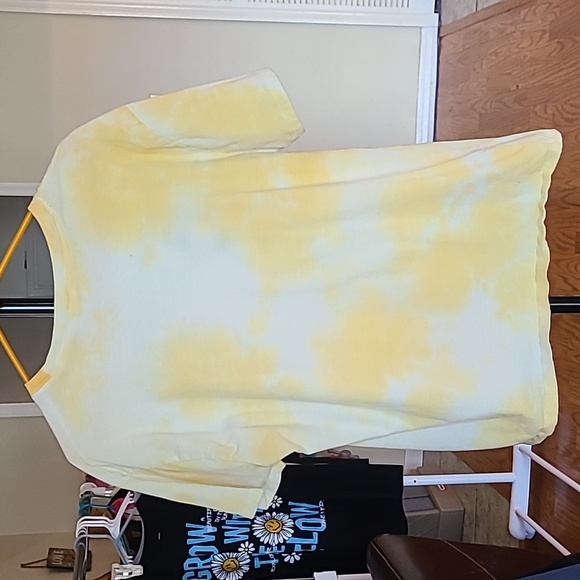 The Simpsons Bart Graphic T-Shirt Womens Medium Short Sleeve Yellow Tie-Dye - Picture 7 of 9